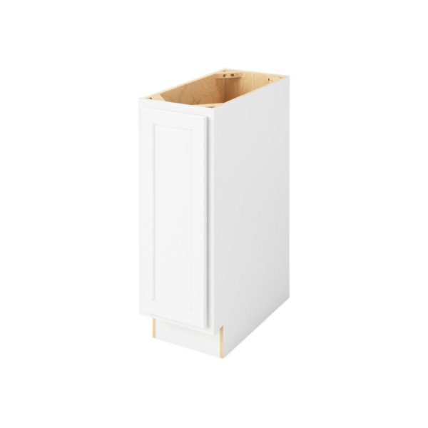Hudson - 12" Base Full Height, 1 Door, 2 Shelves in White HWH-BFH12
