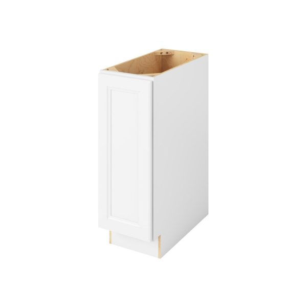 Monaco - 12" Base Full Height, 1 Door, 2 Shelves in White MWH-BFH12