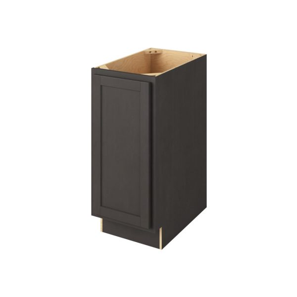 Hudson - 15" Base Full Height, 1 Door, 2 Shelves in Slate HSL-BFH15