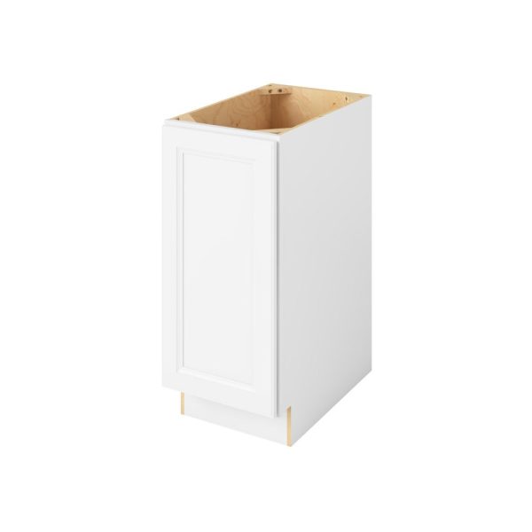 Monaco - 15" Base Full Height, 1 Door, 2 Shelves in White MWH-BFH15