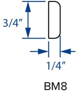 Cooper, Hudson, Monaco - 3/4" W x 96" L x 1/4" T Batten Moulding - in Grey PGRY-BM8