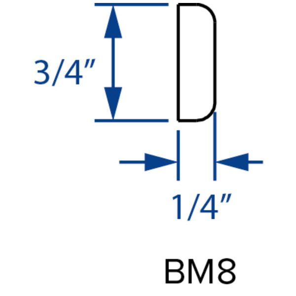 Cooper, Hudson, Monaco - 3/4" W x 96" L x 1/4" T Batten Moulding - in Slate SL-BM8