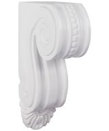 Cooper, Hudson, Monaco - 3-9/16" W x 12" H x 7-3/16" D Corbel - Large Classic Scroll - in White LS-PWH-CORBEL