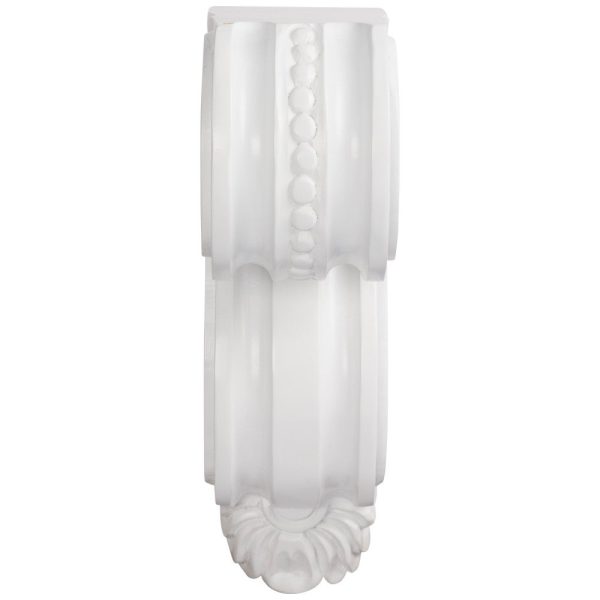 Cooper, Hudson, Monaco - 3-9/16" W x 12" H x 7-3/16" D Corbel - Large Classic Scroll - in White LS-PWH-CORBEL