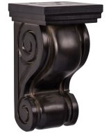 Cooper, Hudson, Monaco - 3-3/4" W x 7" H x 3-3/4" D Corbel - Classic Scroll - in Espresso S-ESP-CORBEL