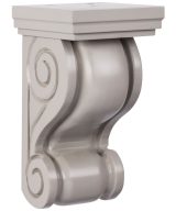 Cooper, Hudson, Monaco - 3-3/4" W x 7" H x 3-3/4" D Corbel - Classic Scroll - in Grey S-PGRY-CORBEL