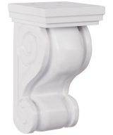 Cooper, Hudson, Monaco - 3-3/4" W x 7" H x 3-3/4" D Corbel - Classic Scroll - in White S-PWH-CORBEL