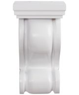 Cooper, Hudson, Monaco - 3-3/4" W x 7" H x 3-3/4" D Corbel - Classic Scroll - in White S-PWH-CORBEL