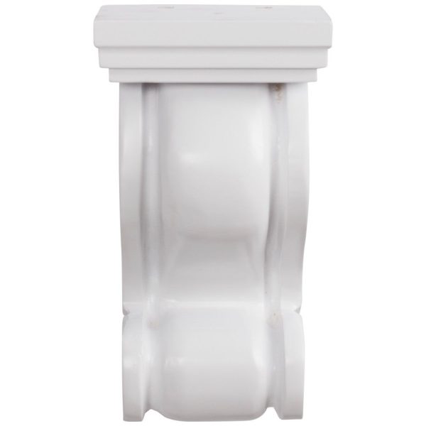 Cooper, Hudson, Monaco - 3-3/4" W x 7" H x 3-3/4" D Corbel - Classic Scroll - in White S-PWH-CORBEL