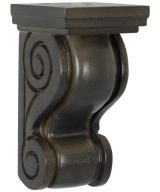 Cooper, Hudson, Monaco - 3-3/4" W x 7" H x 3-3/4" D Corbel - Classic Scroll - in Slate S-SL-CORBEL
