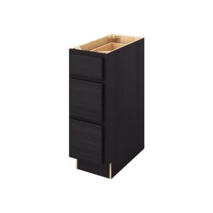 Hudson - 12" Three Drawer Base in Espresso 3-HES-DB12