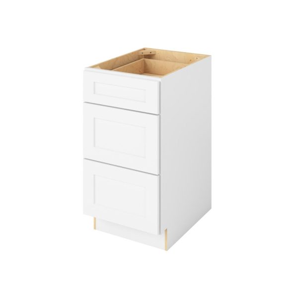 Cooper - 18" Three Drawer Base in White 3-CWH-DB18