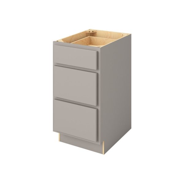 Hudson - 18" Three Drawer Base in Grey 3-HGR-DB18