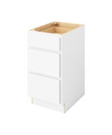 Hudson - 18" Three Drawer Base in White 3-HWH-DB18
