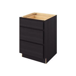 Hudson - 24" Three Drawer Base in Espresso 3-HES-DB24