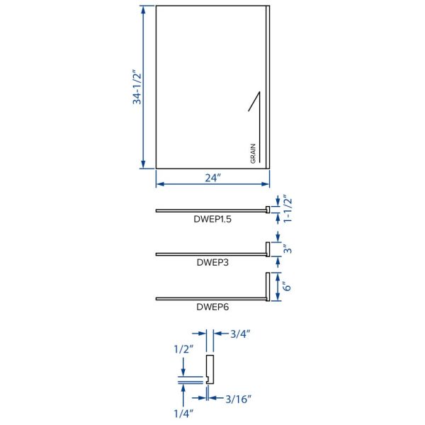Cooper, Hudson, Monaco - 3" W x 34-1/2" H x 24" D Dishwasher End Panel - in Espresso ESP-DWEP3