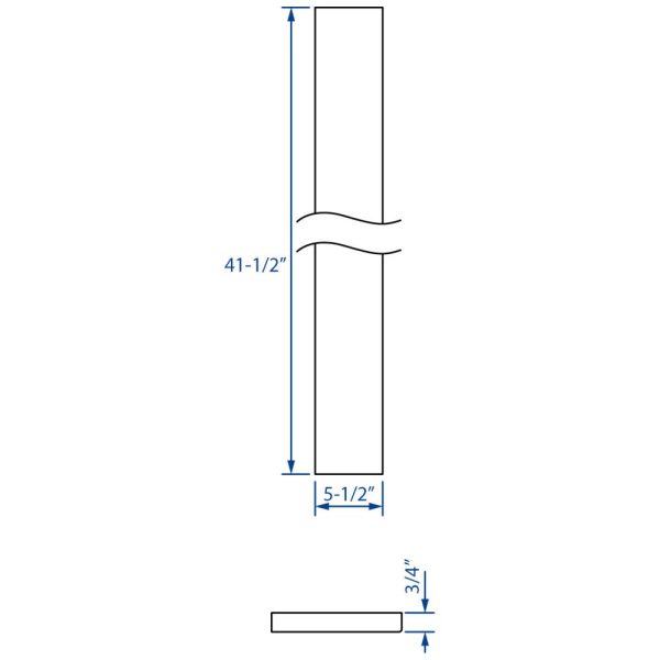 Cooper, Hudson, Monaco - 5-1/2" W x 41-1/2" H x 3/4" T Filler Overlay - in Espresso ESP-FO642