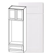 Cooper - 33" x 90" Double Oven, 2 Doors-1 Drawer, 1 Shelf in White CWH-OVD3390