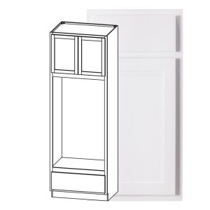 Hudson - 33" x 90" Double Oven, 2 Doors-1 Drawer, 1 Shelf in White HWH-OVD3390