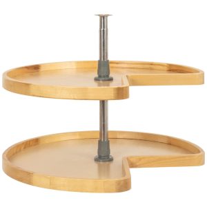 Cooper, Hudson, Monaco - 28" Diameter Kidney Wood Lazy Susan Set in UV Coated WLS28-RTA