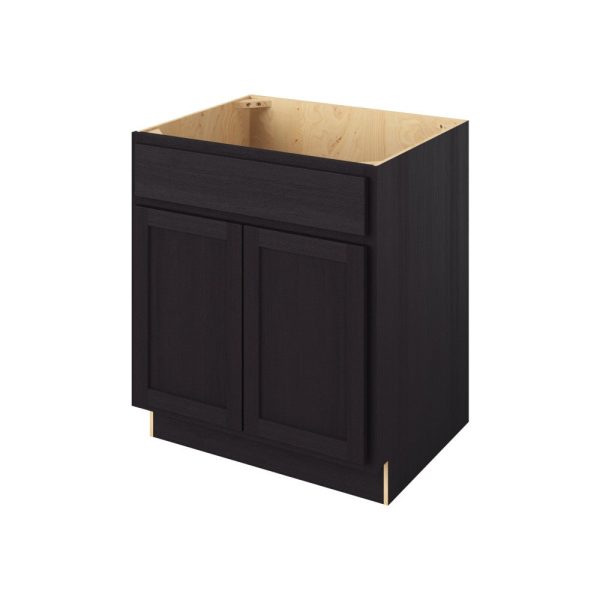 Hudson - 30" Sink Base, 2 Doors-1 False Front in Espresso HES-SB30