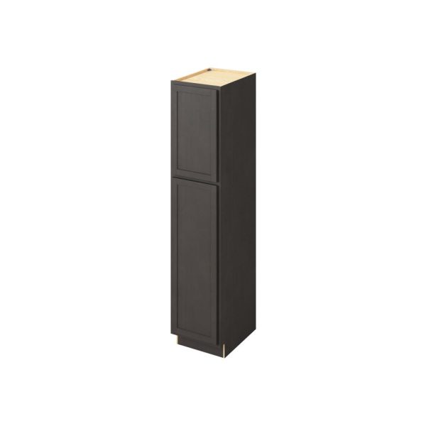 Hudson - 18" x 84" Utility Pantry, 2 Doors, 8 Shelves in Slate HSL-UP1884