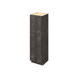 Monaco - 24" x 84" Utility Pantry, 4 Doors, 8 Shelves in Slate MSL-UP2484