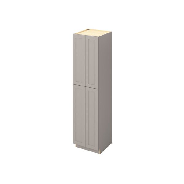Cooper - 24" x 96" Utility Pantry, 4 Doors, 8 Shelves in Grey CGR-UP2496