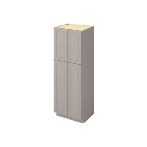 Cooper - 30" x 84" Utility Pantry, 4 Doors, 8 Shelves in Grey CGR-UP3084