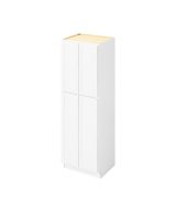 Hudson - 30" x 90" Utility Pantry, 4 Doors, 8 Shelves in White HWH-UP3090