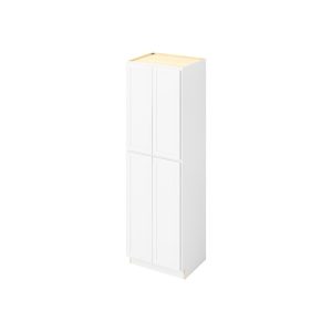 Hudson - 30" x 96" Utility Pantry, 4 Doors, 8 Shelves in White HWH-UP3096