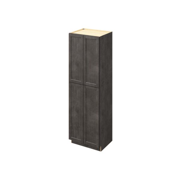 Monaco - 30" x 96" Utility Pantry, 4 Doors, 8 Shelves in Slate MSL-UP3096