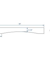 Cooper, Hudson, Monaco - 48" W x 6" H x 3/4" D Valance Arched - in Slate SL-VAR48