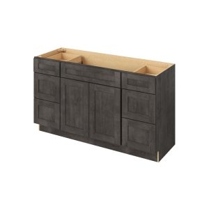 Cooper - 60" Vanity Combo Sink Six Drawer, 2 Doors-6 Drawers-1 False Front in Slate 6-CSL-VCDB60