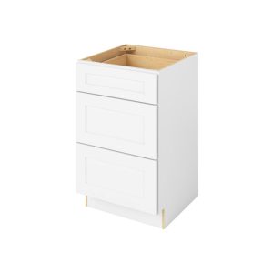 '- 21" Vanity Three Drawer Base in White 3-CWH-VDB21