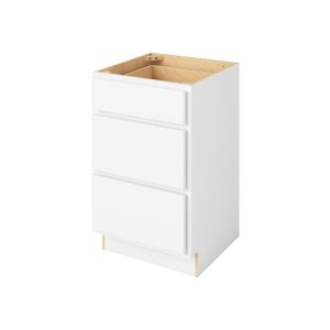 '- 21" Vanity Three Drawer Base in White 3-HWH-VDB21