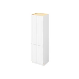 Cooper - 24" x 84" Vanity Linen Cabinet, 4 Door, 6 Shelves in White CWH-VL2484