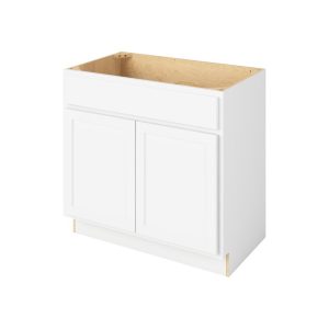 Hudson - 36" Vanity Sink Base, 2 Doors-1 False Front in White HWH-VSB36