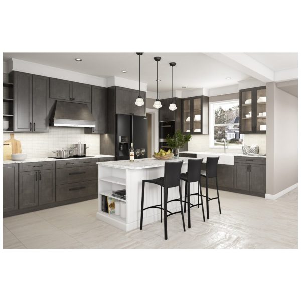 Monaco - 36" Vanity Sink Base, 2 Doors-1 False Front in Slate MSL-VSB36