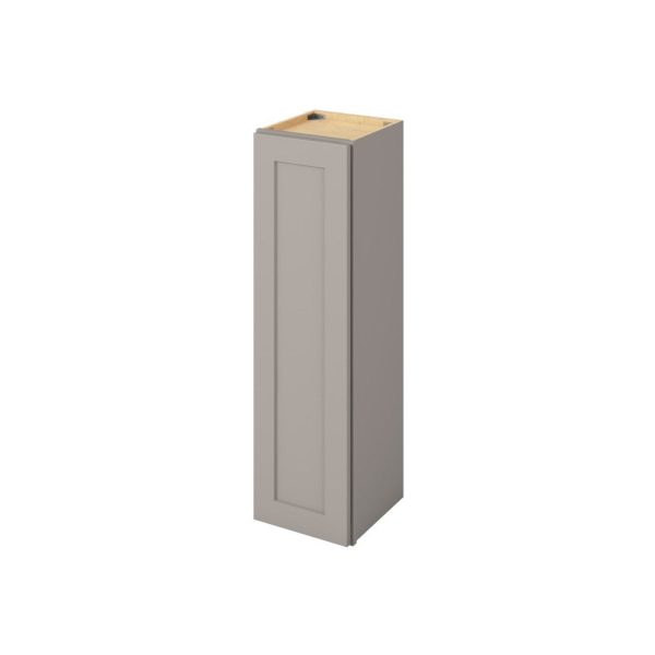 Cooper - 12" x 42" Wall Cabinet, 1 Door, 3 Shelves in Grey CGR-W1242