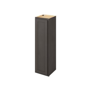 Hudson - 12" x 42" Wall Cabinet, 1 Door, 3 Shelves in Slate HSL-W1242
