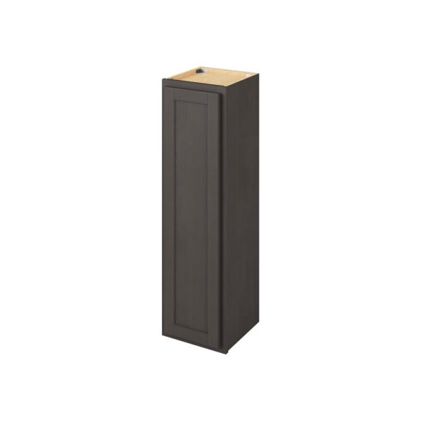 Hudson - 12" x 42" Wall Cabinet, 1 Door, 3 Shelves in Slate HSL-W1242