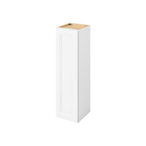 Monaco - 12" x 42" Wall Cabinet, 1 Door, 3 Shelves in White MWH-W1242