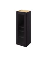 Cooper - 15" x 42" Wall Cabinet with Glass Door and Matching Interior, 1 Door, 3 Shelves in Espresso CES-W1542MI