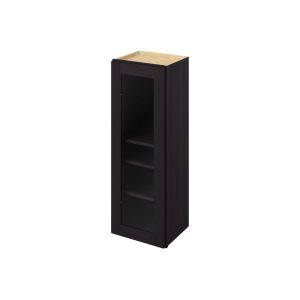 Cooper - 15" x 42" Wall Cabinet with Glass Door and Matching Interior, 1 Door, 3 Shelves in Espresso CES-W1542MI