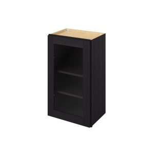 Cooper - 18" x 30" Wall Cabinet with Glass Door and Matching Interior, 1 Door, 2 Shelves in Espresso CES-W1830MI