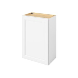 Monaco - 21" x 30" Wall Cabinet, 1 Door, 2 Shelves in White MWH-W2130