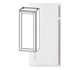 Hudson - 21" x 42" Wall Cabinet, 1 Door, 3 Shelves in White HWH-W2142