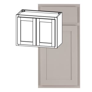 Hudson - 24" x 18" Wall Cabinet, 2 Doors in Grey HGR-W2418