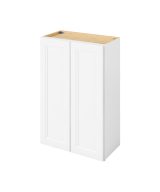 Monaco - 24" x 36" Wall Cabinet, 2 Doors, 2 Shelves in White MWH-W2436